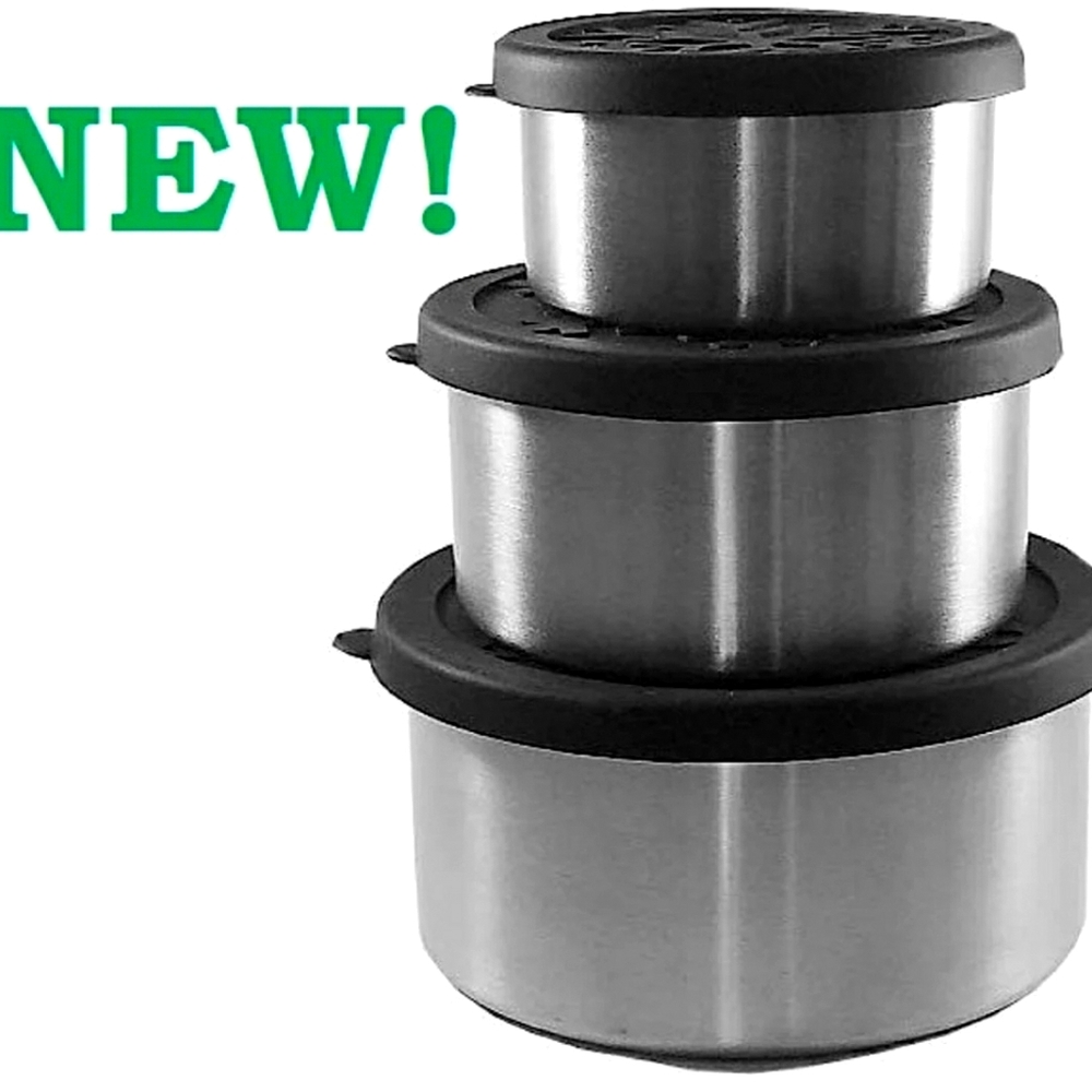 3 Piece Stainless Steel Container Set